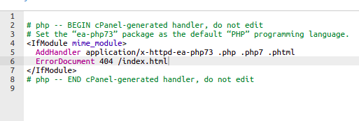 HTACCESS edit to hide 404 page