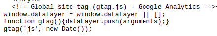 Adding Google Analytics to website via code.