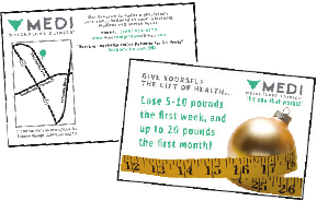 Postcard designer. Postcard design example.